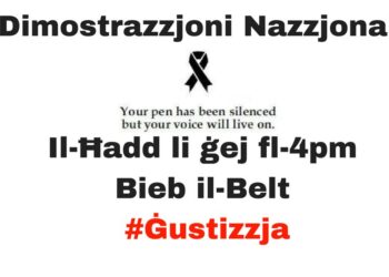 Omicidio Caruana Galizia: oggi «Ġustizzja» manifestazione nazionale a Valletta