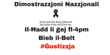 Omicidio Caruana Galizia: oggi «Ġustizzja» manifestazione nazionale a Valletta