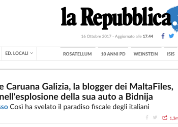 La morte di Daphne Caruana Galizia: le reazioni della stampa italiana