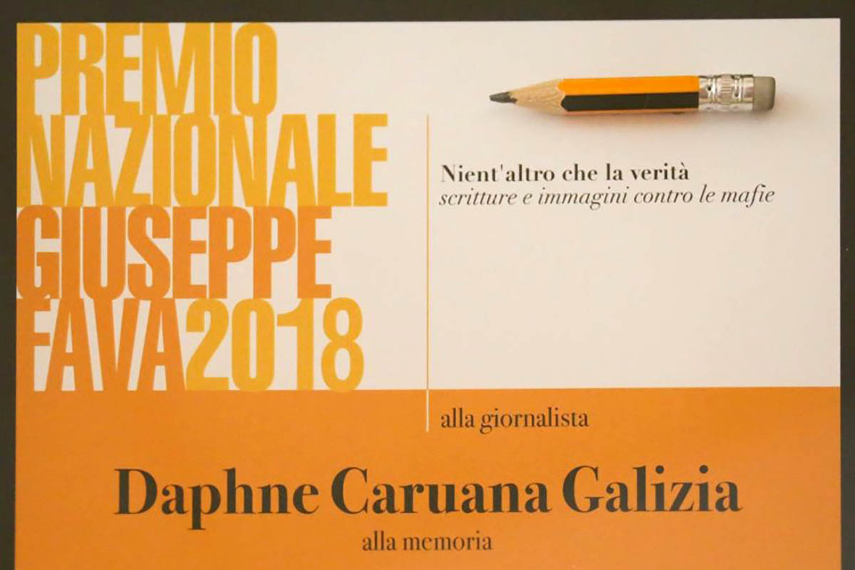 Onorificenza italiana per Daphne Caruana Galizia