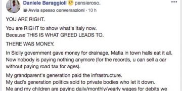 Post su facebook