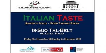 Italian Taste: dal 30 novembre is-Suq tal-Belt ospita i sapori italiani
