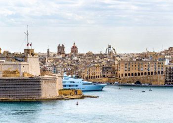 Yacht nel Grand Harbour di Valletta