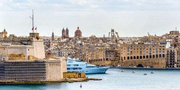 Yacht nel Grand Harbour di Valletta