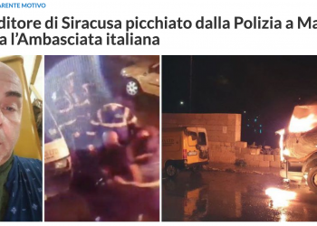 Siracusa News: «imprenditore italiano denuncia un incendio doloso e poi un’aggressione della polizia maltese»