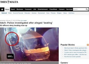Il video diffuso dal Times of Malta