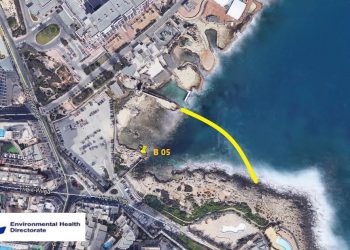 Divieto di balneazione a St Julian’s (Triq Wilġa) per deposito di liquami in mare