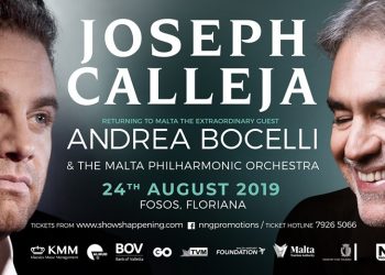 Joseph Calleja e Andrea Bocelli in concerto sotto le stelle nel celebre appuntamento estivo