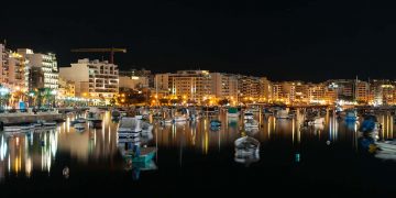 sliema notte palazzi notturna