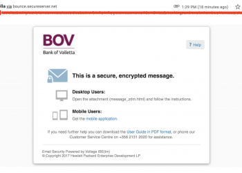 BOV: nuova falla nella sicurezza, centinaia di indirizzi mail «privati» inviati ai correntisti