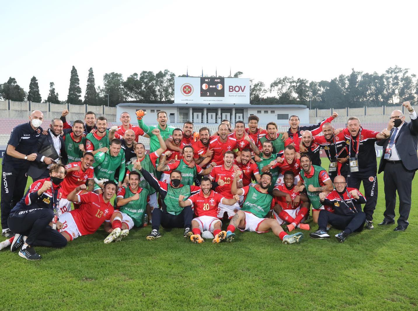 La Nazionale maltese sale di altre 4 posizioni nel ranking FIFA