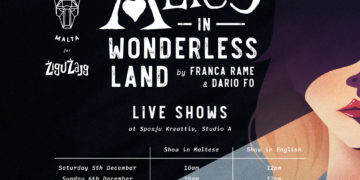 Il monologo “Alice nel paese senza meraviglie” presso Spazju Kreattiv il 5 e 6 dicembre