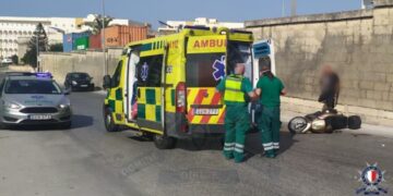 Luqa, ferito gravemente un motociclista