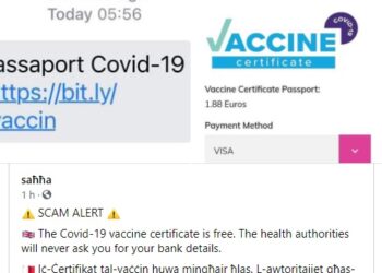 SMS truffa, il Ministero della Salute avverte: “il certificato vaccinale è gratuito”