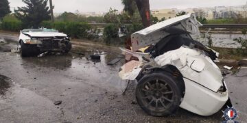 Tremendo incidente a Mriehel, auto si spezza in due dopo l’impatto con un albero