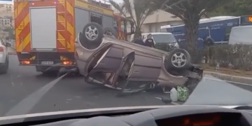 Incidenti stradali, auto con 12enne a bordo si ribalta a St. Julian’s