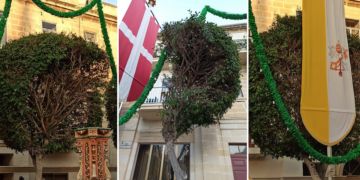 A Senglea si sacrificano gli alberi in nome dei festeggiamenti