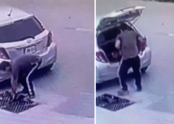 A Rabat si rubano le griglie dei tombini; un video cattura incivile con le mani nel sacco