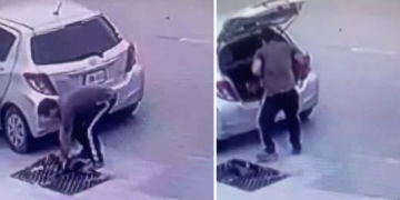 A Rabat si rubano le griglie dei tombini; un video cattura incivile con le mani nel sacco