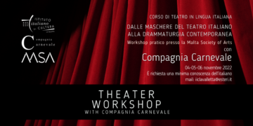 A Valletta il primo corso di teatro in lingua italiana lanciato dall’Istituto Italiano di Cultura