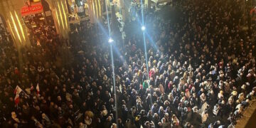 Folla infuriata fuori dal Parlamento per la protesta organizzata dal PN contro accordo-truffa ospedali pubblici