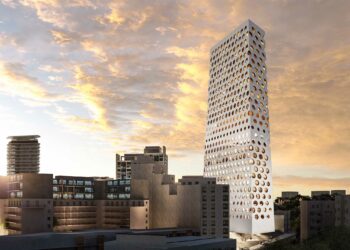 Rendering che mostra l'aspetto finale della torre di Paceville - @PX Lettings