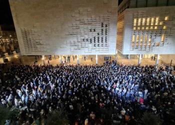 Proteste steward ospedali pubblici fuori da parlamento
