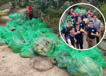 Comino “alleggerita” da 2,3 tonnellate di rifiuti raccolti grazie all’impegno dei volontari