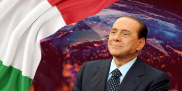 Berlusconi - Rielaborazione grafica della foto dal profilo Facebook di Silvio Berlusconi