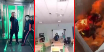 Acrobazie sui tetti, cassonetti incendiati e banchi che volano: studenti-vandali sospesi dopo il video sui social