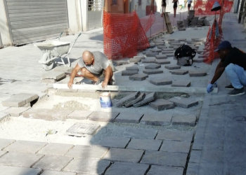 Gzira, lavori su Triq Manoel De Vilhena - @Public Works Department Malta