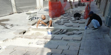 Gzira, lavori su Triq Manoel De Vilhena - @Public Works Department Malta