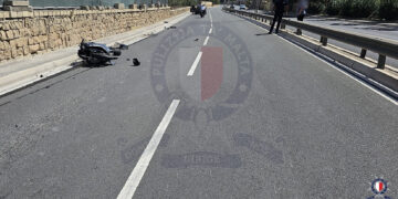 Incidente stradale a Zebbug, centauro 73enne gravemente ferito