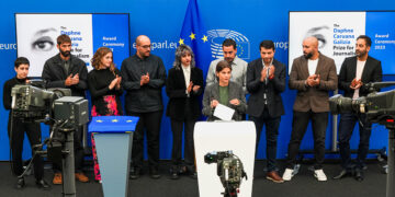 I vincitori del premio Daphne Caruana Galizia 2023 - Credit: Parlamento Europeo