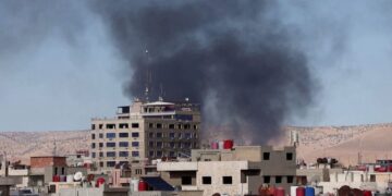 Attacco terroristico all'Accademia militare di Homs - Photo credit Red Phoenix News su Twitter