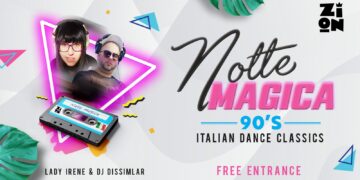 Venerdì 15 dicembre in programma “Notte Magica”: una serata all’insegna della musica italiana anni ‘90