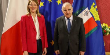 George Vella incontra Roberta Metsola al Palazzo del Gran Maestro