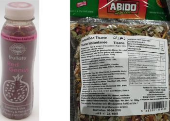 Richiami alimentari, scatta l’allerta per un frullato e una miscela per tisane