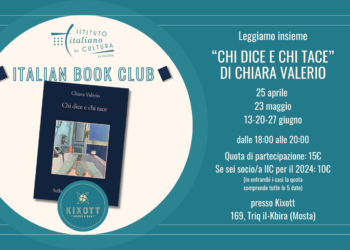 Torna “Italian Book Club” dell’Istituto Italiano di Cultura: si parte il 25 aprile con “Chi tace e chi dice” di Chiara Valerio