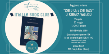 Torna “Italian Book Club” dell’Istituto Italiano di Cultura: si parte il 25 aprile con “Chi tace e chi dice” di Chiara Valerio