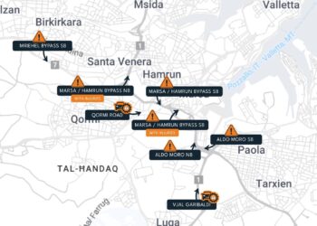 Lunedì di passione per gli automobilisti: nove incidenti in cinque ore sul bypass Marsa-Hamrun
