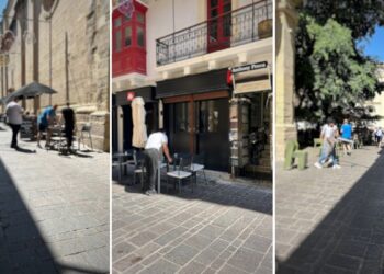 Valletta: strada occupata, l’ambulanza non passa. Rimossi tavolini e sedie da Triq Santa Lucija