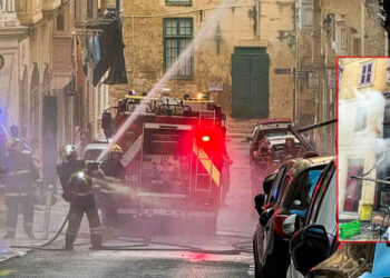 Incendio - Valletta - Vigili del Fuoco