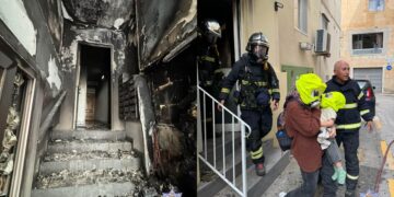 Incendio in una palazzina a Ta’ Xbiex: soccorritori salvano quattordici persone e due cani