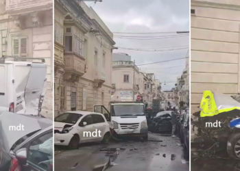 Inseguimento a folle velocità a Tarxien, volante della polizia si schianta contro un’auto