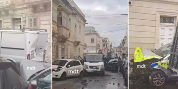 Inseguimento a folle velocità a Tarxien, volante della polizia si schianta contro un’auto