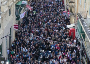 «Un Governo che ha fallito»: PN guida la protesta nel cuore di Valletta