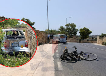 Marsascala, muore ciclista 67enne travolto da un incidente fra due veicoli