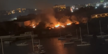 Scoppia incendio a Manoel Island durante lo spettacolo pirotecnico della festa di paese