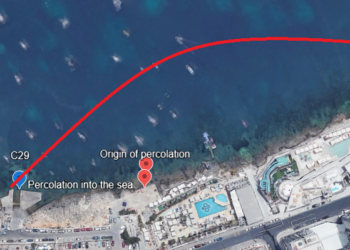 Acque contaminate lungo la Qawra Coast Road; balneazione sconsigliata in un tratto di costa